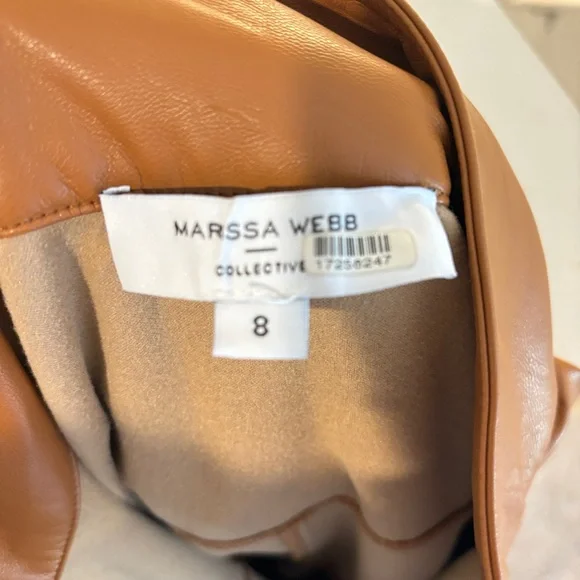 Marissa Webb Brown Leather Jacket Dress